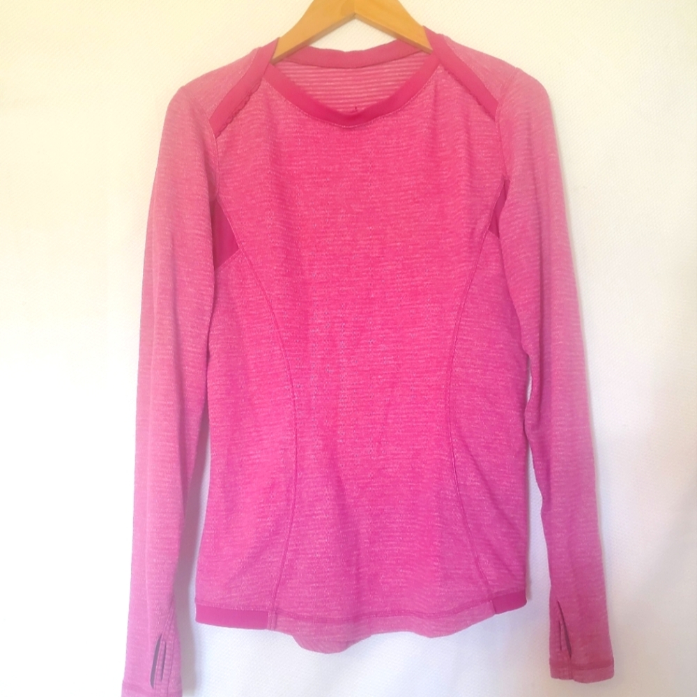 Lululemon Pink Long Sleeve Athletic Top Size 10 - Picture 3 of 5
